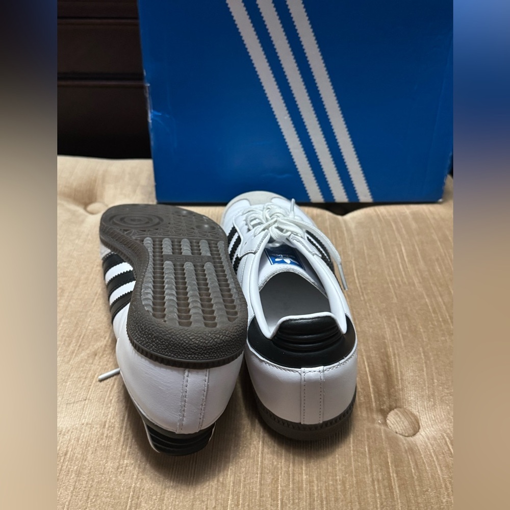 Adidas Samba White and Black Classic Sneakers - Picture 3 of 6